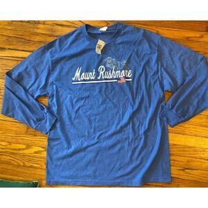 NWT Mt. Rushmore Long Sleeve T Shirt Blue Men’s XL Alstyle